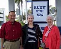 Cruise 062 Don, Frnakie, and Mom check in