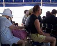 Cruise 291  Mom and Don on jetty to Coco Cay